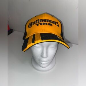 Continental Tires - Horse Logo Snapback Trucker/Baseball Hat -‎ Yellow/Black EUC